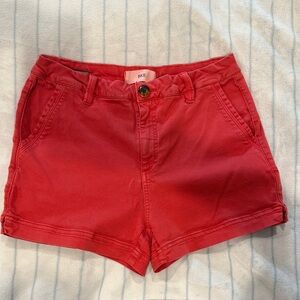 BKE Women's Vibrant Red Cargo Shorts